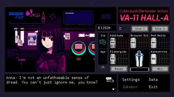 VA-11 Hall-A Cyberpunk Bartender Action Screenshot getfreegames